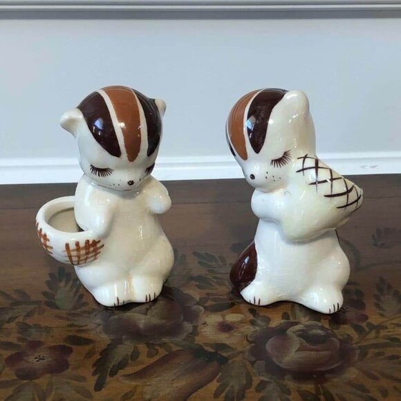 Other - California pottery - deLee Art  ceramic chipmunk figural planter pair